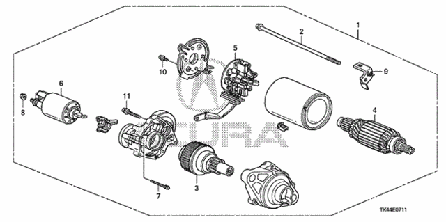 Starter Motor (Mitsuba) (MT) for 2011 Acura TL #0