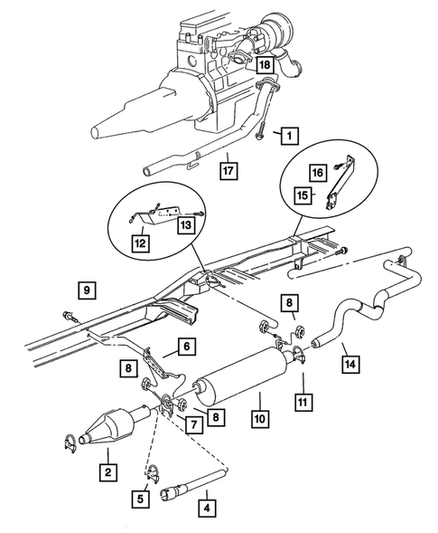 Exhaust System for 2001 Dodge Ram 2500 #2
