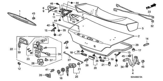 Trunk Lid for 2008 Honda S2000 #0