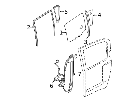 Glass - Rear Door for 2009 Nissan Pathfinder #0