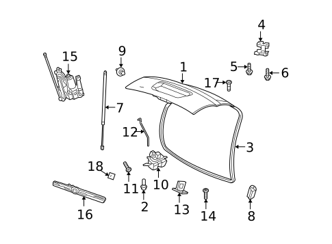Liftgate for 2008 Chrysler Aspen #0