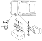 2523789981 - : Relay Bracket for Nissan: Axxess, Maxima Image