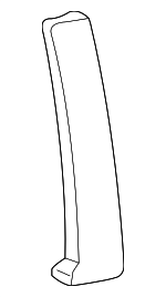 72470S9VA00ZA - : 2003-2008 Honda Pilot - Garnish L Front Door Sash *NH70* (Flat Black) for Honda: Pilot Image