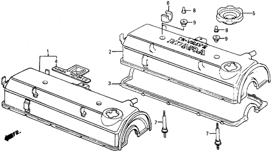 Cylinder Head Cover for 1984 Honda Wagovan #0