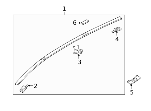 Exterior Trim - Roof for 2009 Mazda CX-9 #0