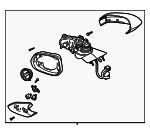 LJ7Z17682GBPTM - Body: Mirror Assembly for Lincoln: Corsair Image