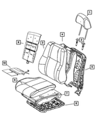 1NE84DX9AD - Interior Trim: Headrest Sleeve, Non-locking for Mopar Image