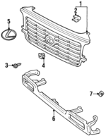 9046711038 - : 1996-1997 Lexus LX450 - Lower Panel Clip for Lexus: LX450 Image