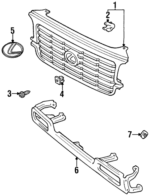 Grille & Components for 1997 Lexus LX450 #0