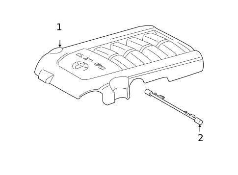 Engine Appearance Cover for 2007 Toyota Tundra #0