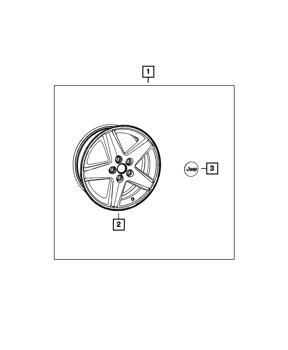 2005-2017 Jeep Wheel Cap 5HT59SZ0AC | My Mopar Parts