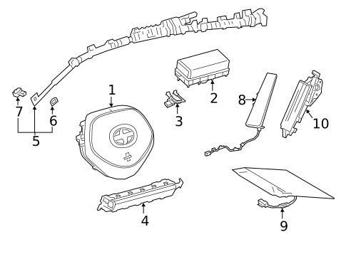 Air Bag Components for 2018 Toyota C-HR #0