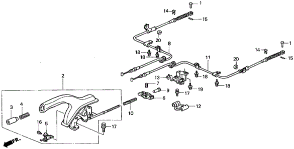 Parking Brake for 1997 Acura CL #0