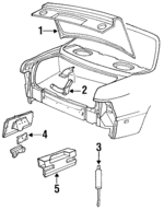 4416914 - Body: Lift Cylinder for Chrysler: LeBaron, Town &amp; Country Image