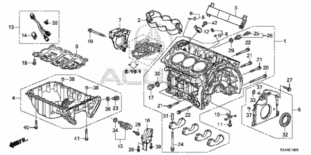 Cylinder Block - Oil Pan (2) for 2016 Acura RDX #0