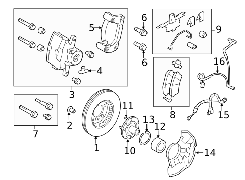 Front Brakes for 2012 Lincoln MKZ #0