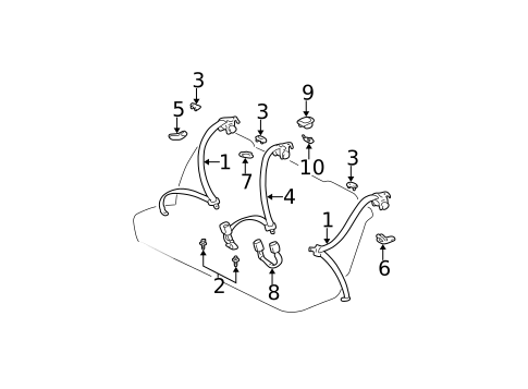 Seat Belt for 2005 Lexus ES330 #1
