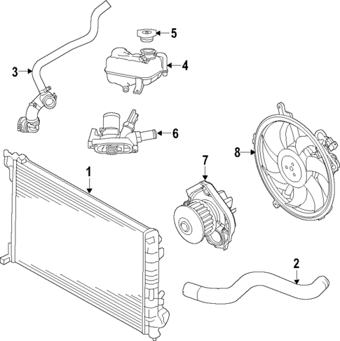 Cooling System for 2018 Fiat 500L #0