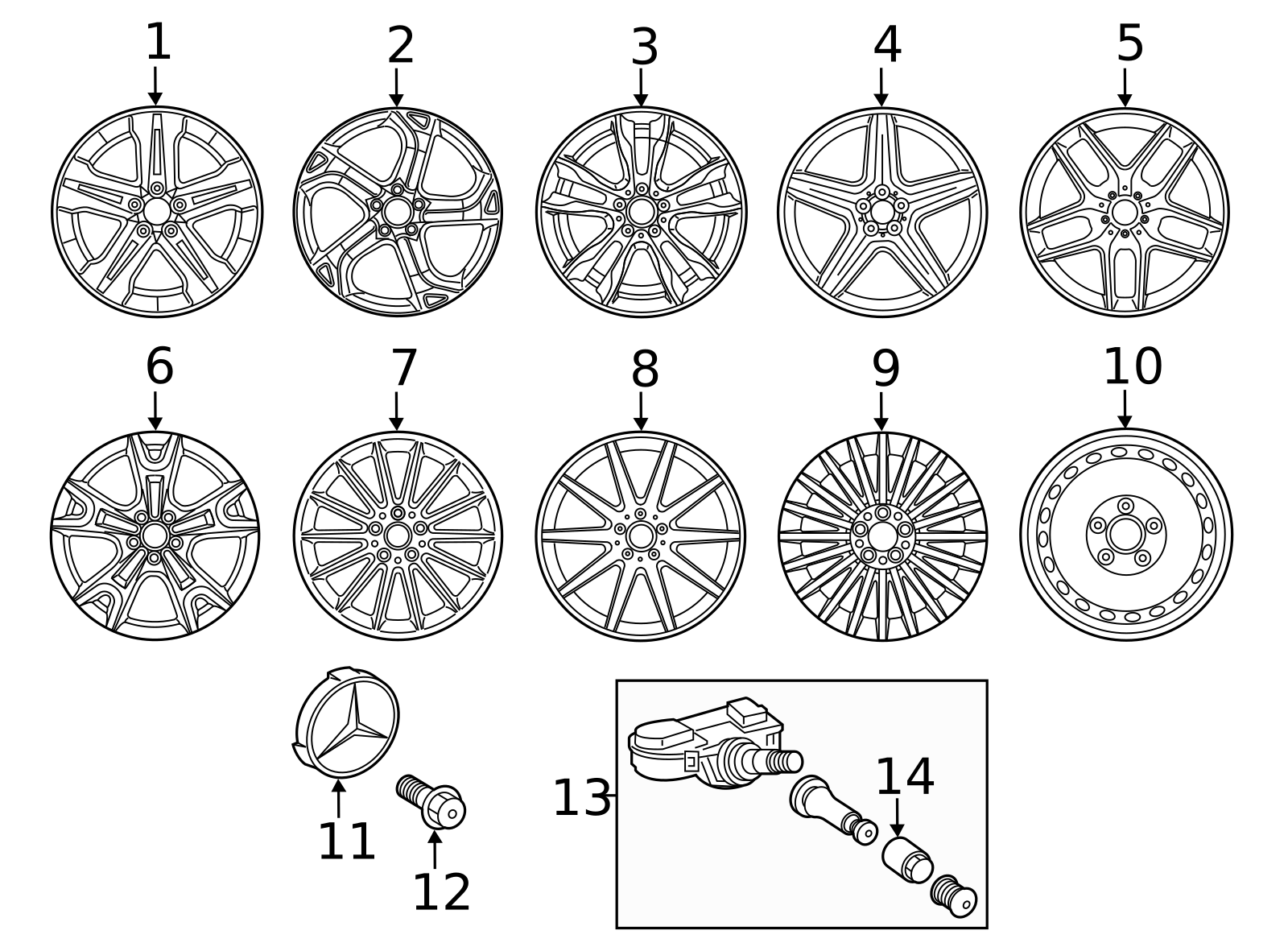 2018-2019 Mercedes-Benz | Wheel AMG Multi-Spoke 48.3 Cm (19 Inch) | 156 ...