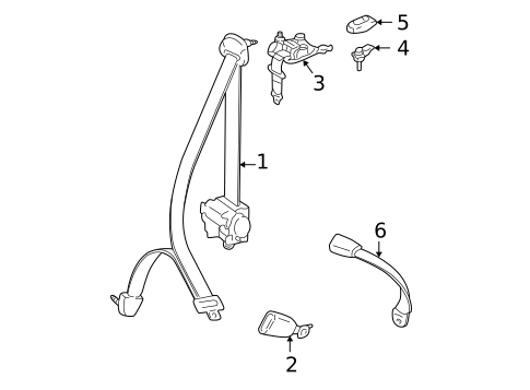 Rear Seat Belts for 2005 Toyota RAV4 #0