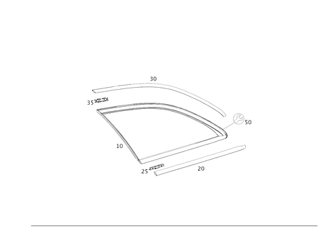 Rear Side Window for 2025 Mercedes-Benz E 53 AMG&reg; #0