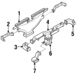 8971026912 - Body: Defroster Duct for Isuzu Image