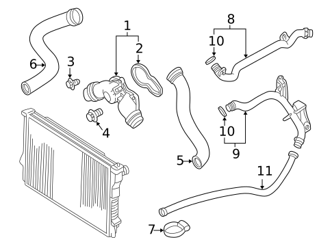 Hoses & Pipes for 2002 BMW Z3 #0