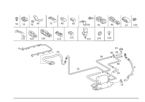 Fuel Lines, Gasoline Vehicles for 2005 Mercedes-Benz S430 #0