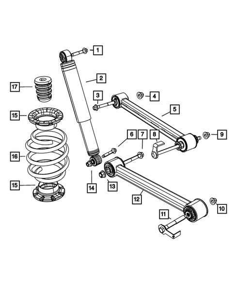Rear Suspension and Cradle for 2011 Dodge Nitro #0