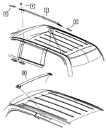 5113213AC - Body Sheet Metal Except Doors: Luggage Rack Side Rail, Left for Mopar Image image