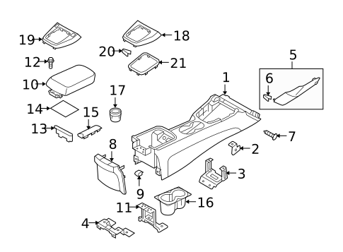 Center Console for 2010 Hyundai Genesis Coupe #0