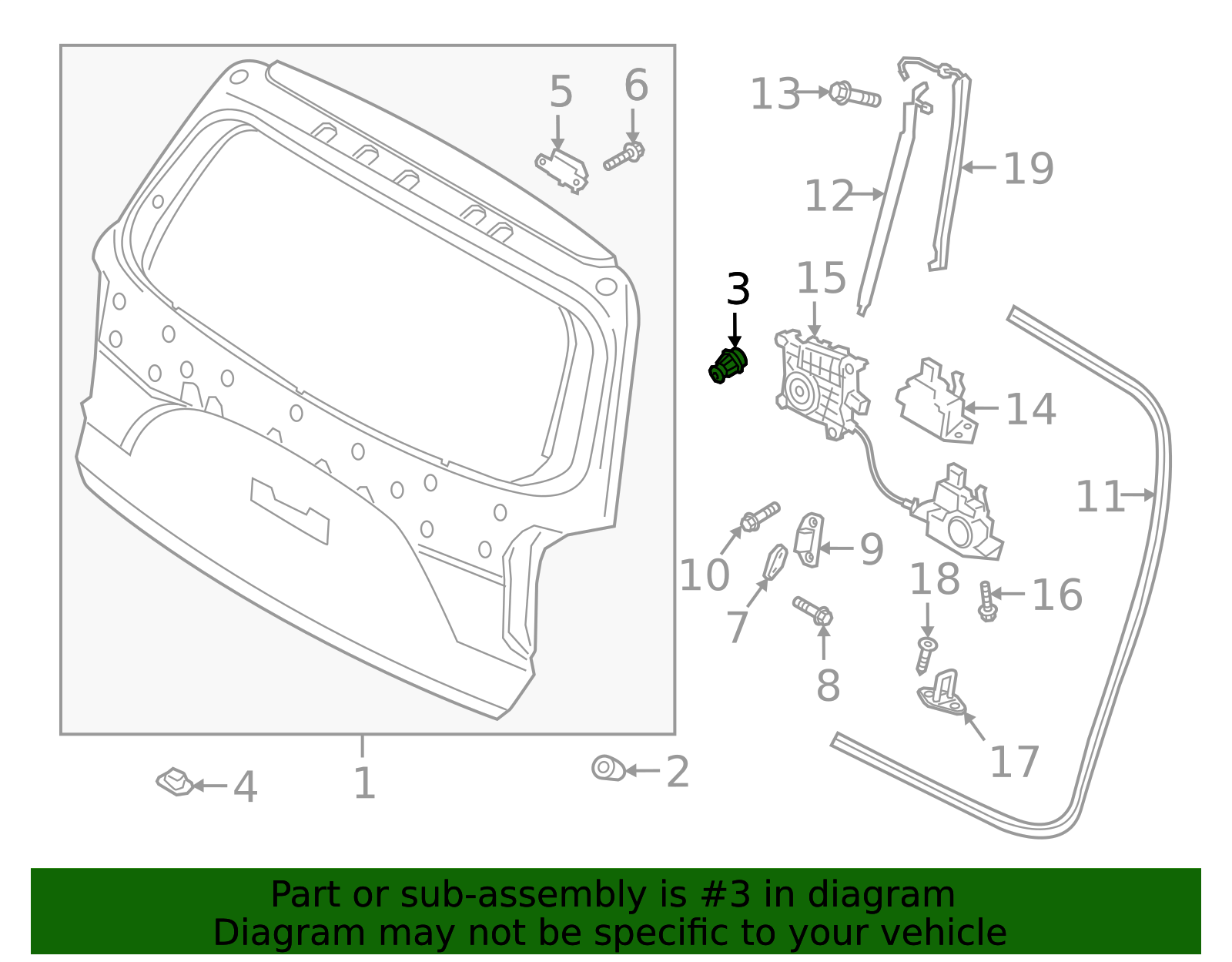 2023-2025 Hyundai Palisade Lift Gate Bumper 81738-CG000 | OEM Parts Online