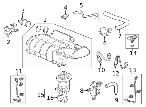 Emission Components for 2014 Honda Accord #0