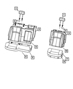 1NL701TFAA - Interior Trim: Headrest Sleeve, Right for Mopar Image