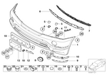 51117027035 - Vehicle Trim: Trim Cover, Bumper, Primed, Front for BMW Image