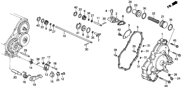 AT Right Side Cover for 1995 Honda Civic del Sol #0