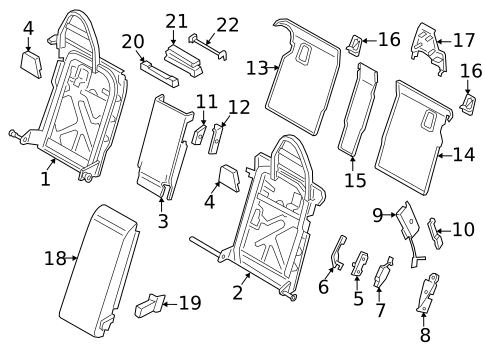 Rear Seat Components for 2021 Porsche Panamera #6