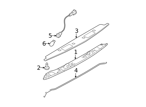 License Lamps for 2006 Subaru Legacy #1