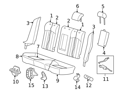 Rear Seat Components for 2005 Jaguar X-Type #0