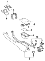 1992-1993 Lexus ES300 - Armrest Assembly