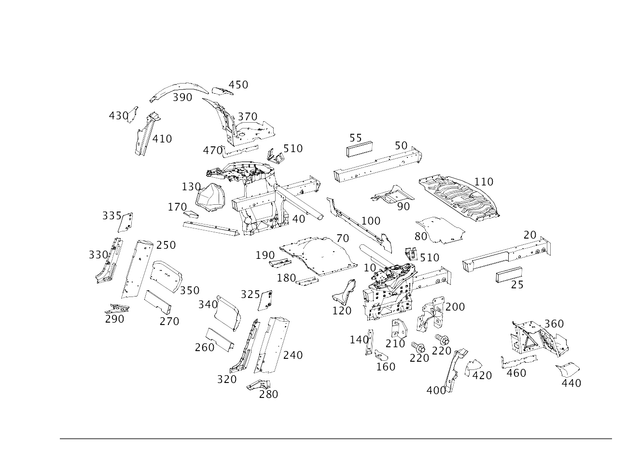 1906411100 - Substructure: Console for Mercedes-Benz Image image