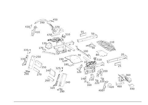 Rear End Floor for 2020 Mercedes-Benz AMG GT C #0