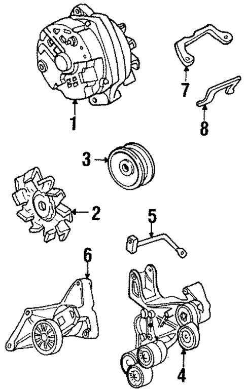 Alternator for 1996 Pontiac Bonneville #1