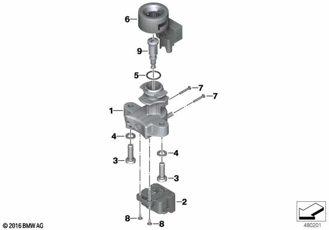 51257700072 - Body Equipment: Steering Lock Housing -  for BMW-Motorrad Image