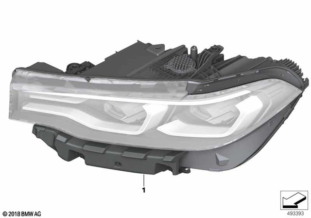 63119852960 - Lighting: Headlight, Laser Light, Right for BMW: BMW ALPINA XB7, X7 40iX, X7 50iX, X7 M50iX Image
