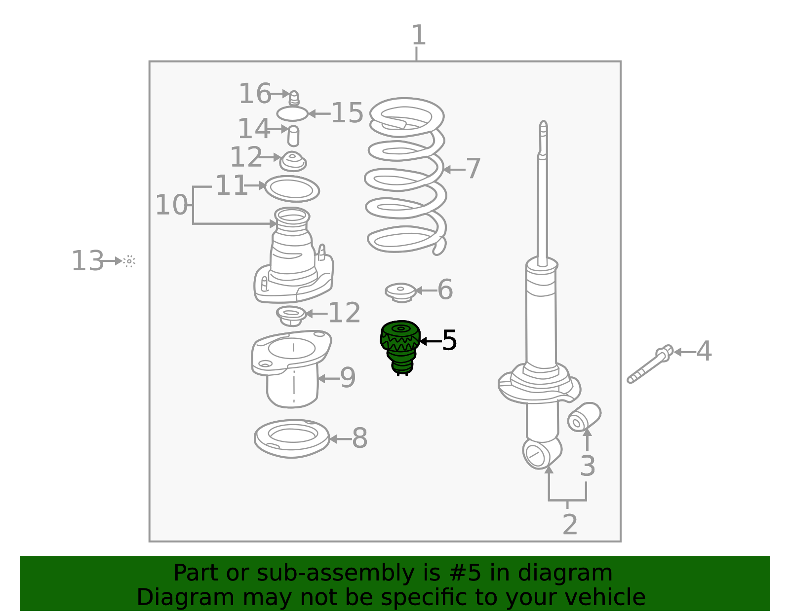 2002-2006 Honda CR-V Coil Spring Damper 52722-S9A-014 | OEM Parts Online