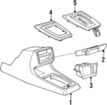 176863241A01C - Body: Console Assembly for Volkswagen: Golf Image