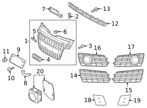 Grille & Components for 2012 Audi A7 Quattro #1