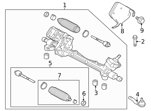 Steering Gear & Linkage for 2010 Mercury Milan #0