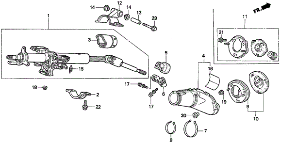 Steering Column for 1998 Acura TL #0